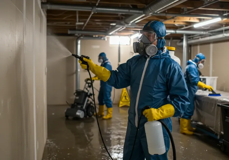 Basement Sanitization and Antimicrobial Treatment process in Mount Greenwood, IL