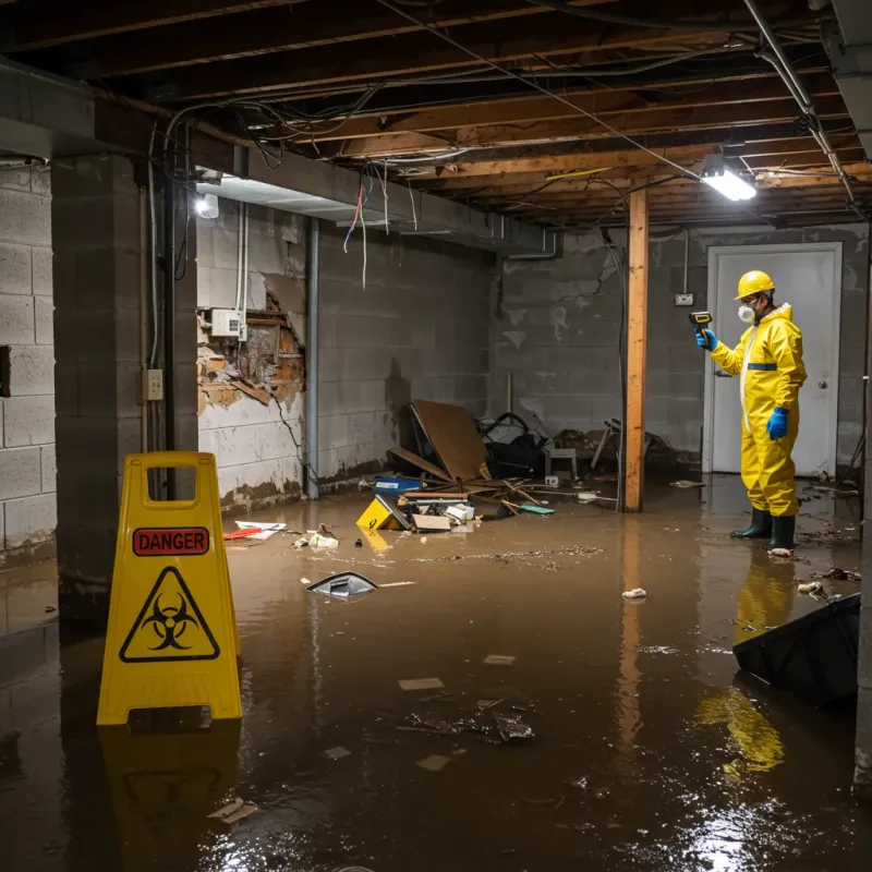 Flooded Basement Electrical Hazard in Mount Greenwood, IL Property